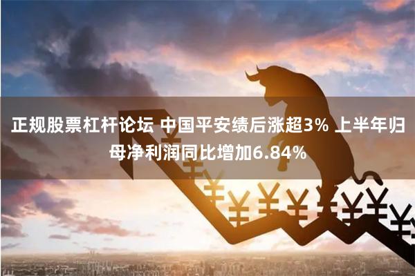 正规股票杠杆论坛 中国平安绩后涨超3% 上半年归母净利润